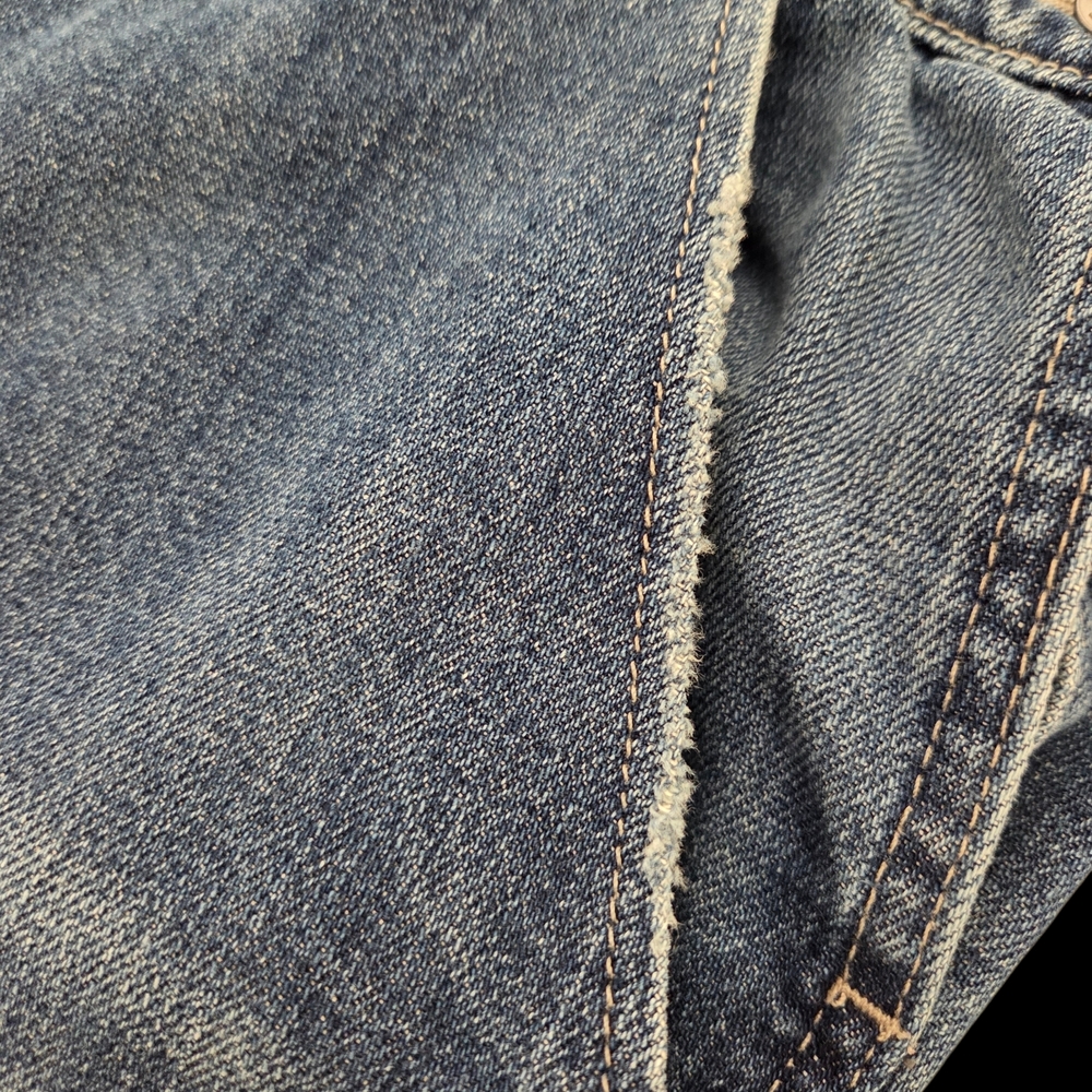 Women's GAP 1969 Blue Denim V-Neck Bib Overalls. Size 28R. Full length. - Picture 11 of 16